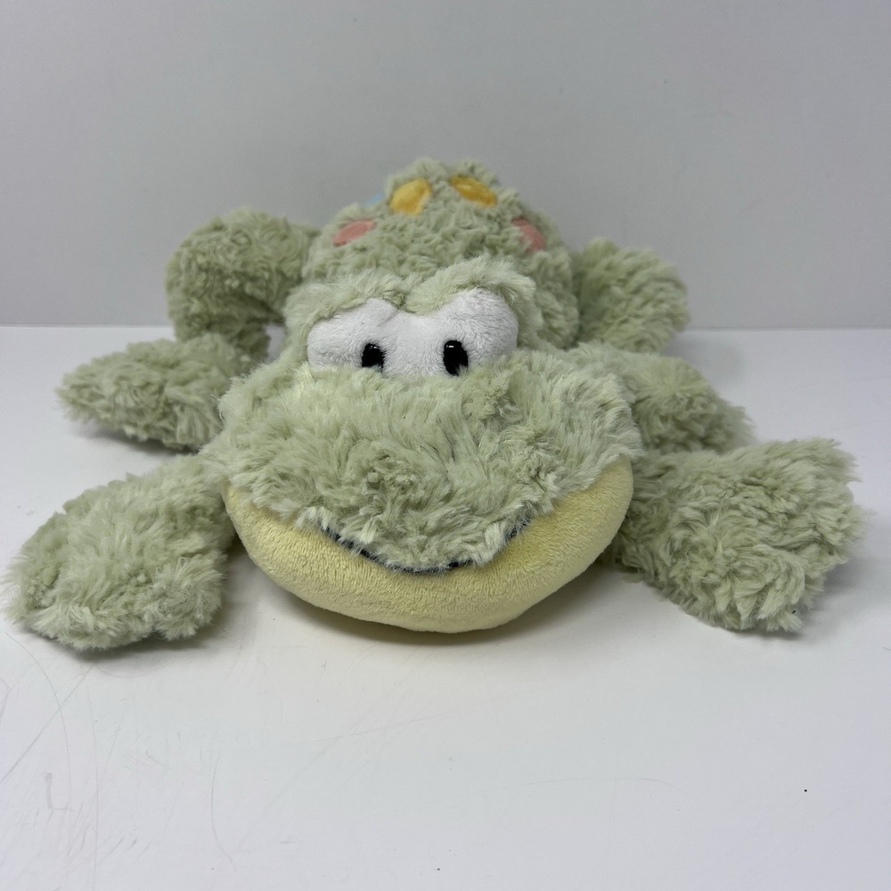 Nat Jules Leaper Frog Plush Green Spotted 12 Inch Cuddle Soft Toy Demdaco